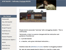 Tablet Screenshot of justmath.net